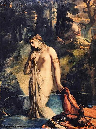 Theodore Chasseriau Suzanne au bain oil painting picture